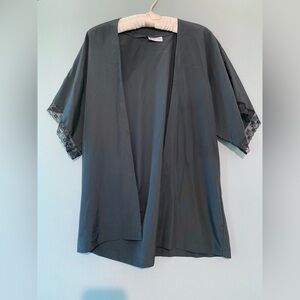 Vintage Christian Dior Black Bed Jacket, Black, Lace Details on Sleeves